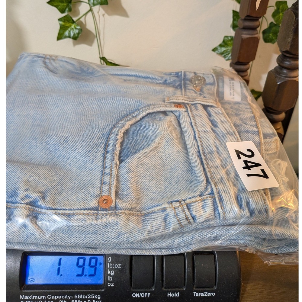 ZARA Wide Leg Jeans Womens 6 100% Cotton Distressed Denim 90's Grunge y2k Preppy - Picture 12 of 12